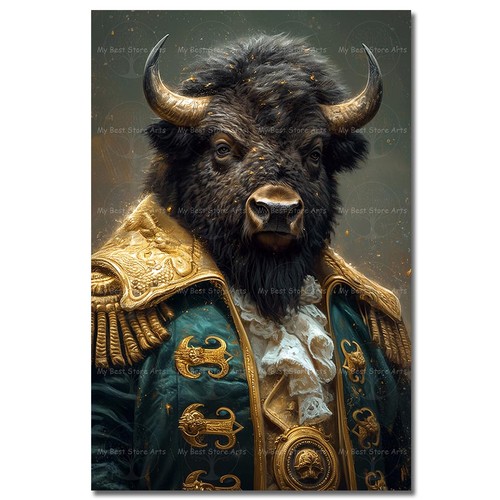 Vintage buffalo fantasy scene - fantasy,